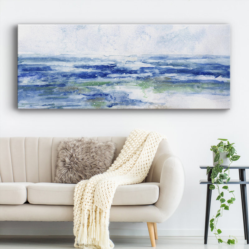 " Soft Ocean Waters I ", 8" H x 20" W x 1.5" D