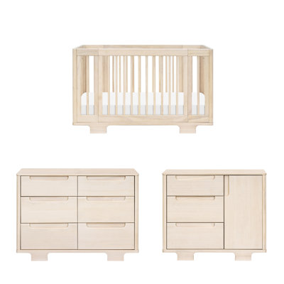 Yuzu Crib, 3 Drawer And 6 Drawer Dresser Set