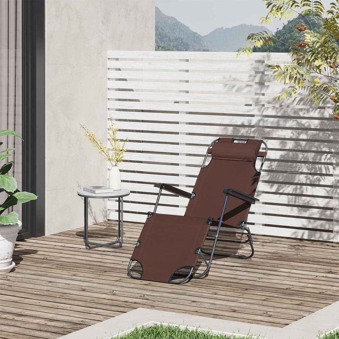 Aymelia 135cm Long Reclining Single Sun Lounger