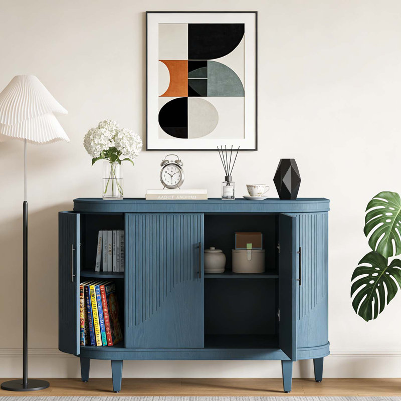 Buffet moderne courbé avec 4 portes