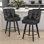 Tabouret de bar 26 po pivotant sur 360 ° à hauteur de comptoir 26 pi, chaises de îlot de cuisine avec pieds en bois