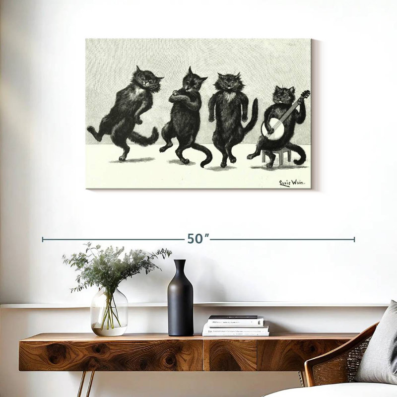 Brampt Cats Dancing, 24" H x 36" W