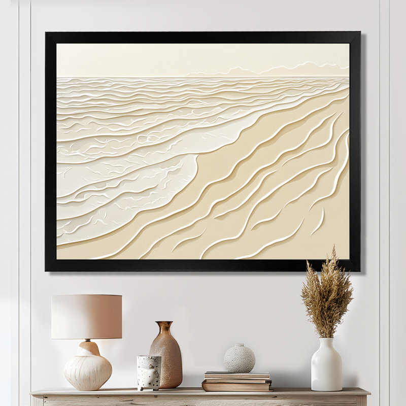 Sable doré côtier - reproduction d'art mural côtier, H 12 po x l 20 po, Reproduction encadrée d'une seule photo sans pass