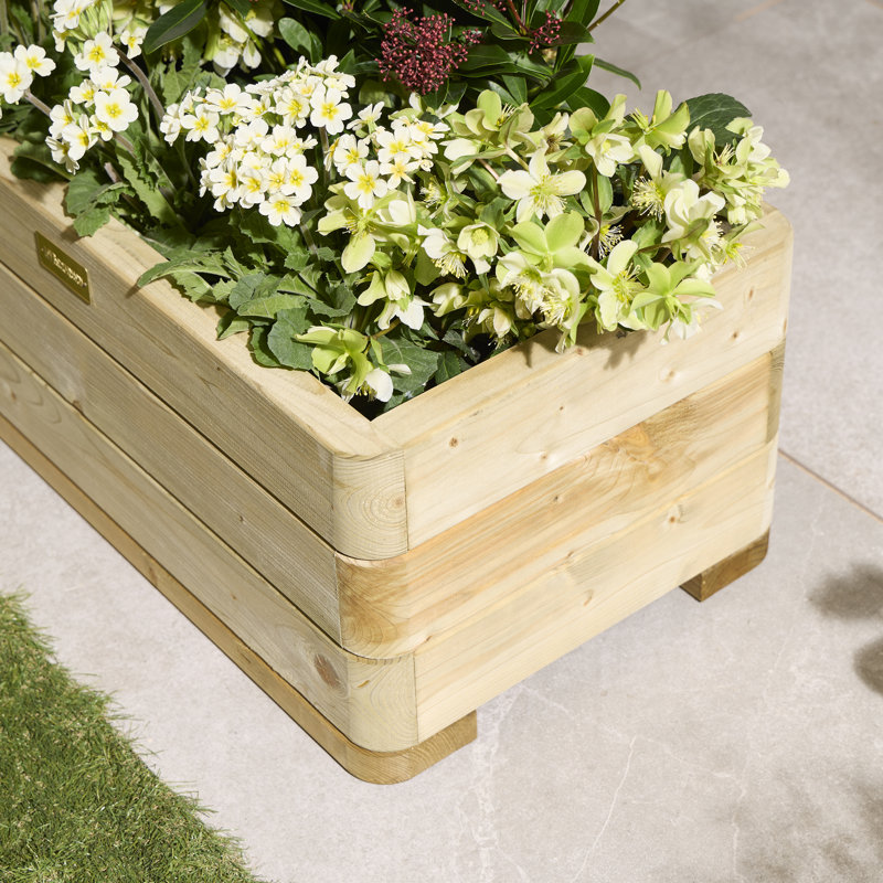 Wood Planter Box, 30 cm H x 70 cm W x 40 cm D