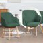 Swivel Linen Modern Upholstered Back Dining & Side Chair-1055869299