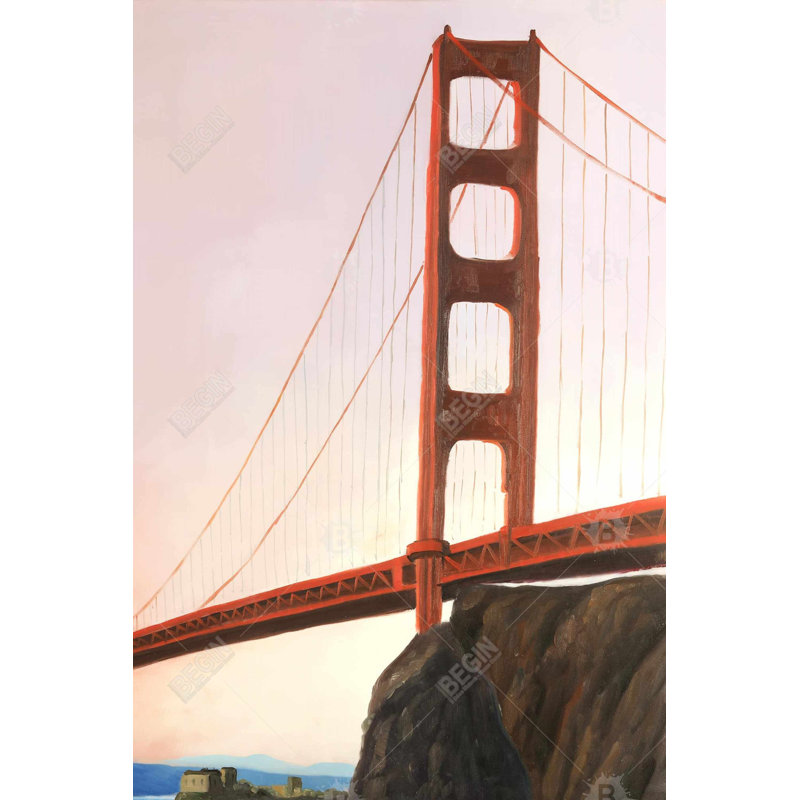 Sunset on the golden gate bridge Bath Mat with Non-Slip Backing - Quick Dry Memory Foam Bathroom Rug - Absorbent - Modern Plush Spa-Style - Machine Washable