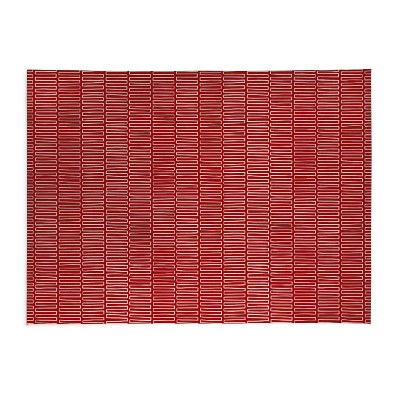 Tapis de cuisine Block Maze, Rouge canneberge, Rectangle 5 pi x 7 pi