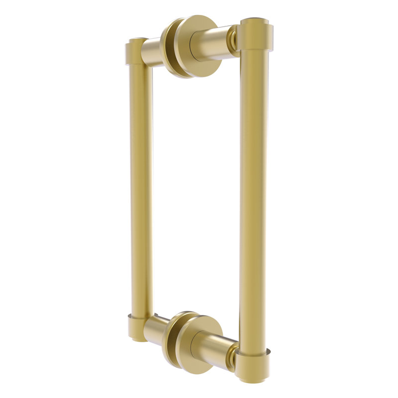 Accessoire de porte / volet en laiton allié, Laiton satiné, H 1,7 po x l 8 po