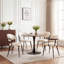 Windsor Modern Armless Dining Chair With Twisted Metal Frame, PU Upholstered-1046837474