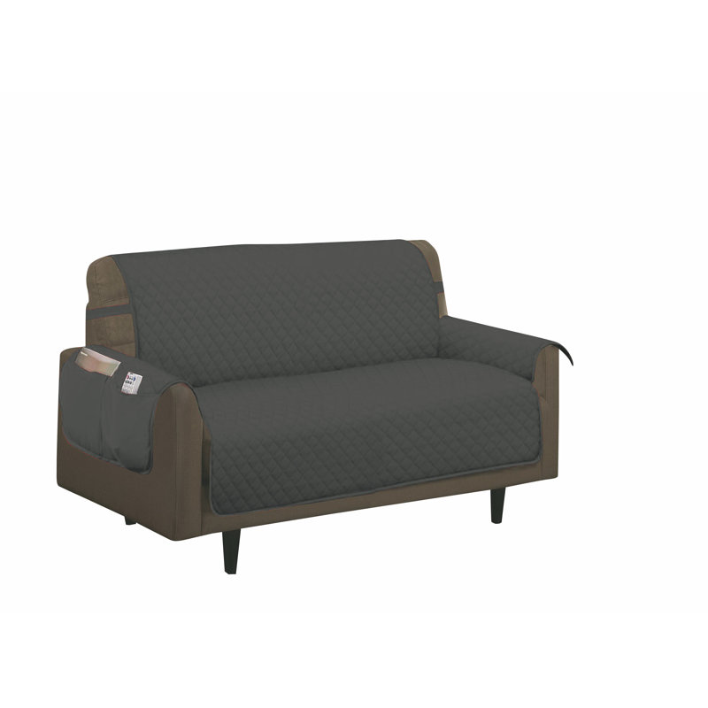 Housse pour causeuse à coussins carrés/rectangulaires, gris