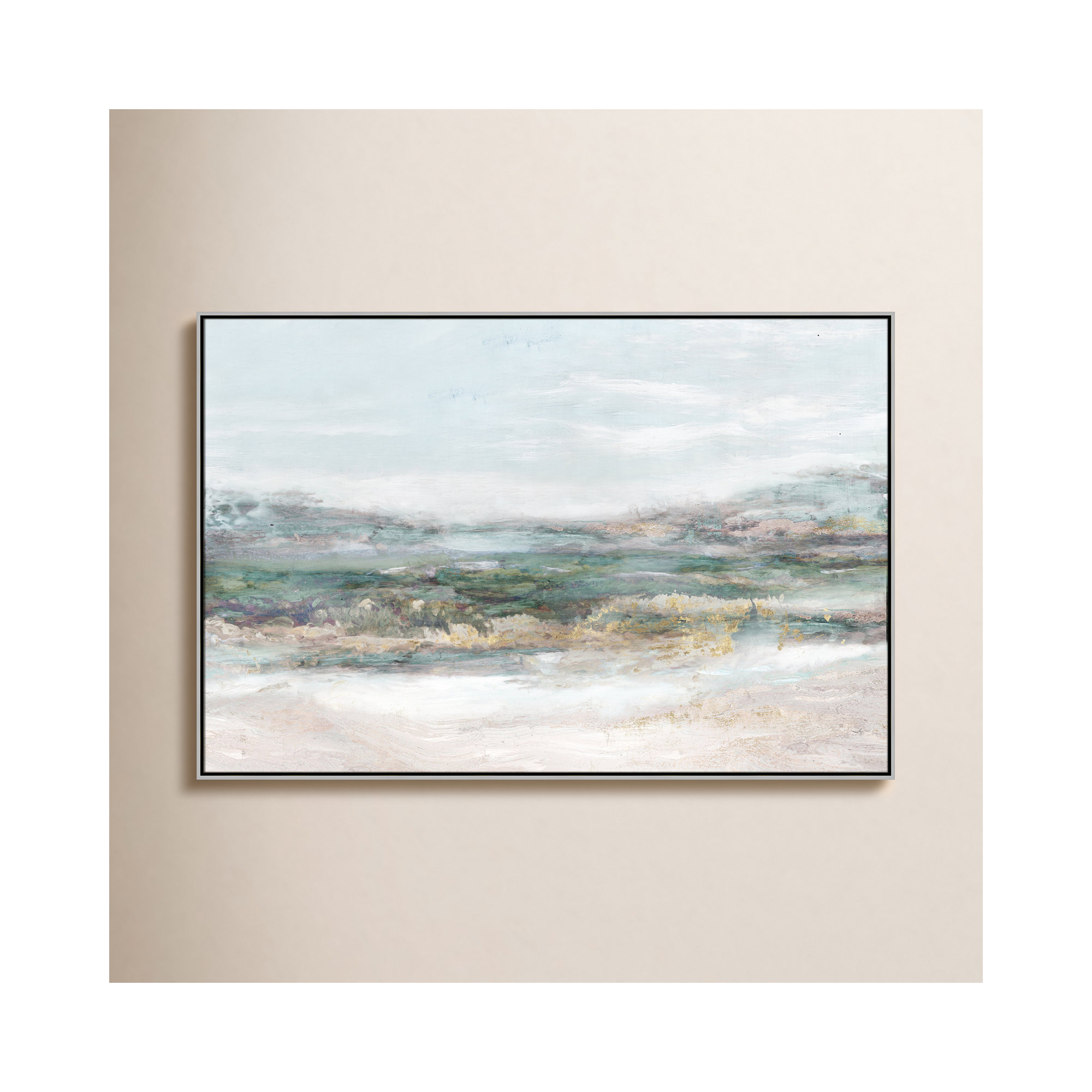 Dazzling by Matina Theodosiou - Painting Print on Canvas, Silver Framed Canvas, 41.5" H x 61.5" W x 2" D, No Mat