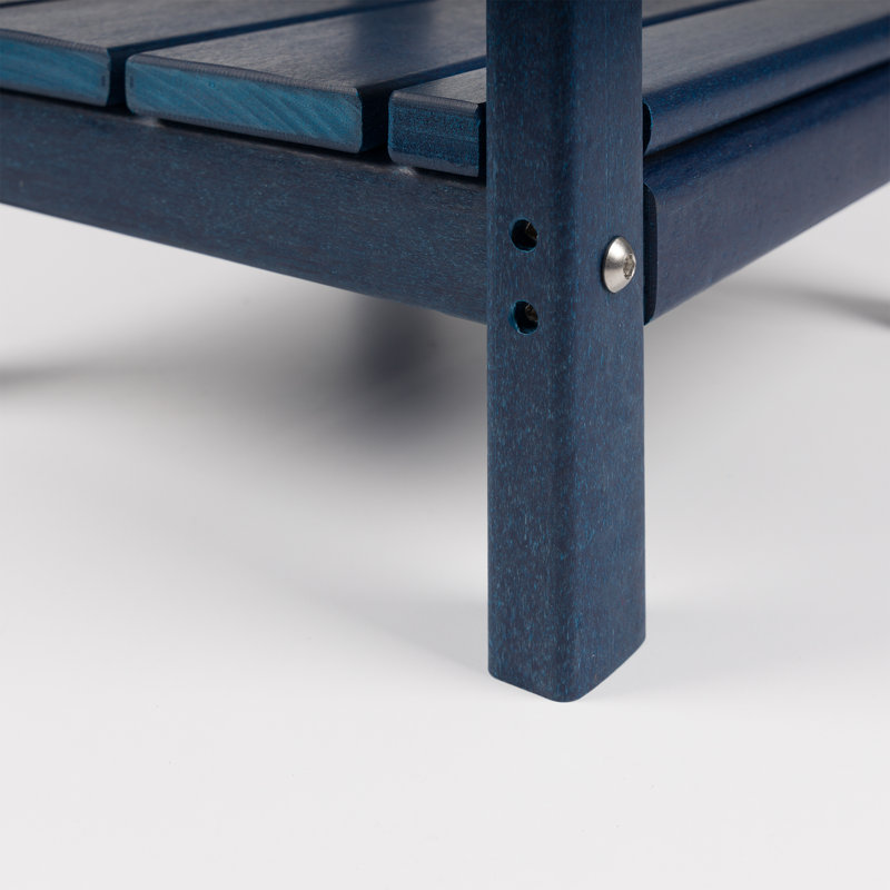Deerfiled Rectangular 35.5cm L Outdoor Side Table, Blue