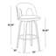 Ensemble de tabourets pivotants contemporains avec repose-pieds-1830876354
