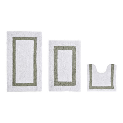 Atle Reversible Cotton Tufted Bath Rug Set