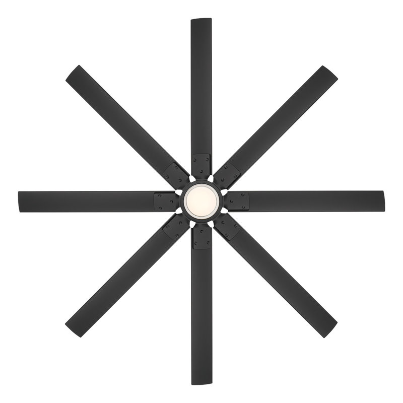 Renegade 8 - Blade Outdoor Integrated LED Smart Standard Ceiling Fan with Remote Control and Light Kit Included, 52", 3500K