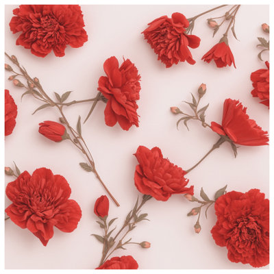 Red Peonies Arrangement Comforter