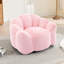 Pouf coussin adulte en fausse fourrure rose, rembourrage en mousse haute densité, anneau de traction pour un déplacement facile, sans assemblage, antidérapant, usage multiple, forme lotus, anneau, tissu.