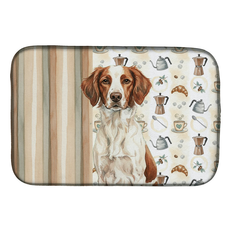 Tapis de séchage pour bar à caféoie, Foie de Bretagne et blanc