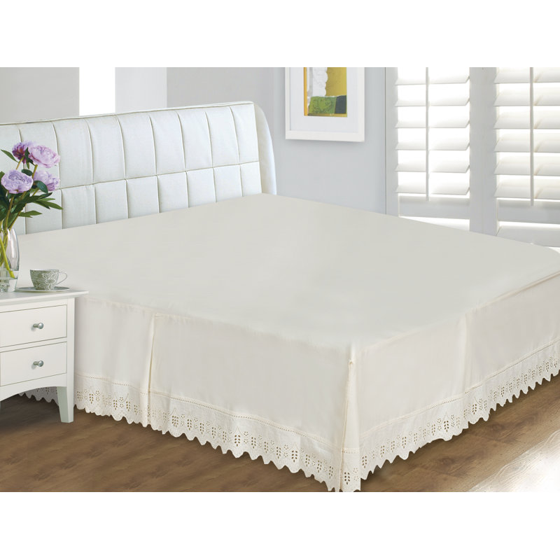Tailored Wrap Around Bed Skirt, Twin, Cream