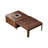 Walnut Wood Charcoal Wood Burning Outdoor Electric wire furnace Fire Pit Table