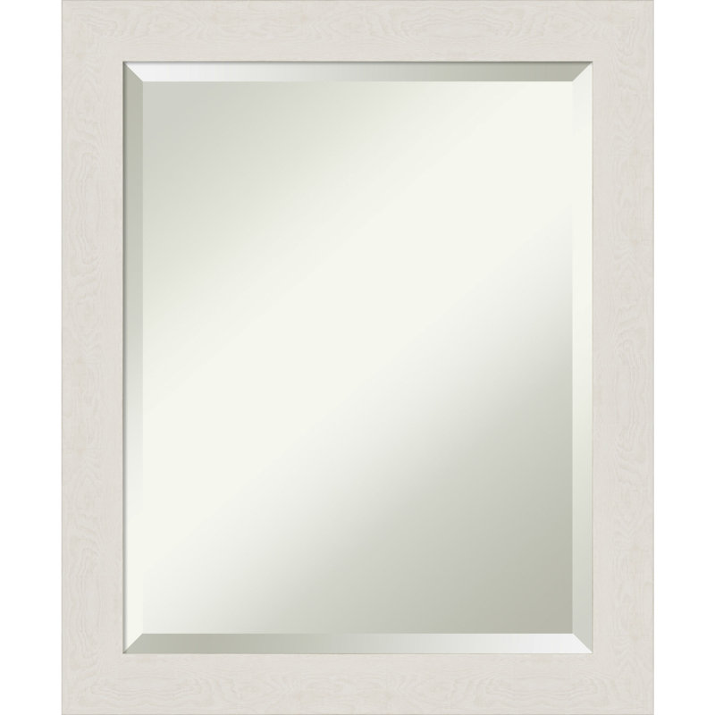 Josheph Flat Wall Mirror, 23.5" x 19.5", White