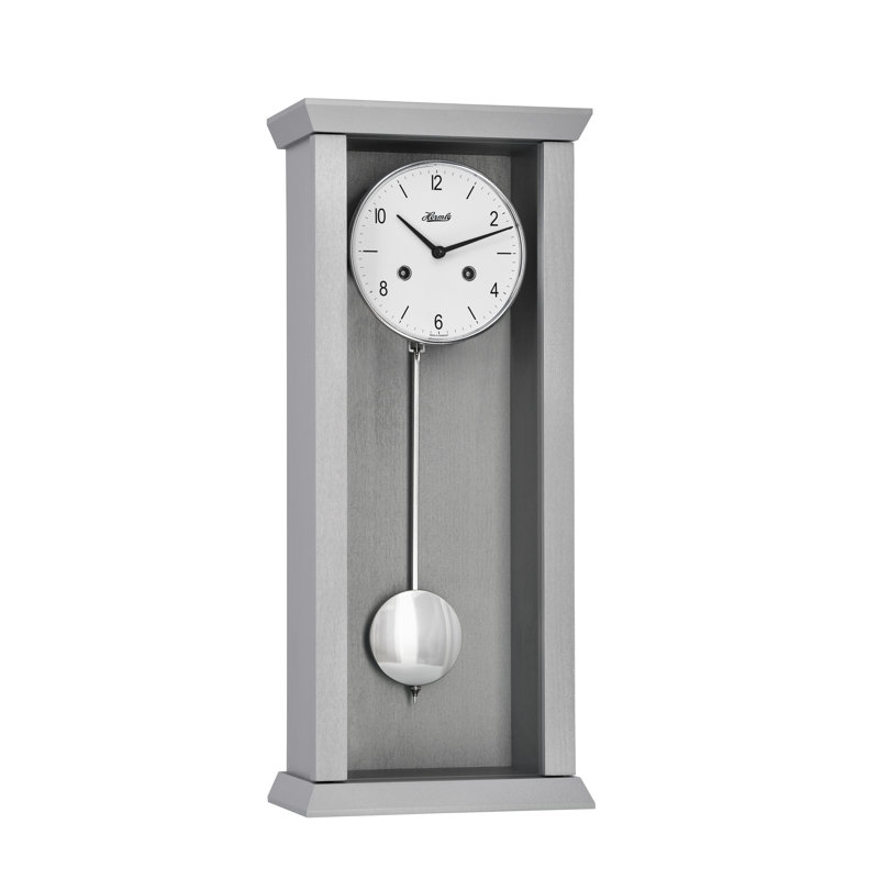 Wood Wall Clock, Silver