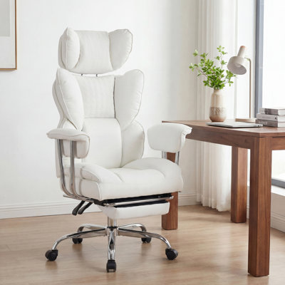 Ergonomic Executive Chair with Headrest, Padded Armrest and Footrest