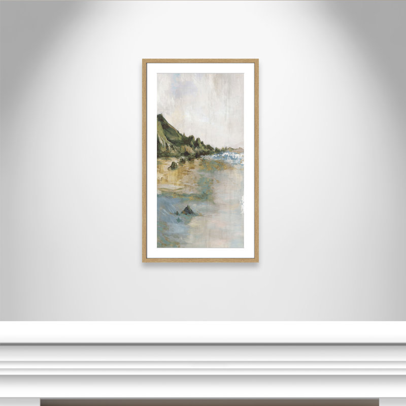 Impression «Tide’s Edge» par Casa Fine Arts, H 35,5 po x l 20,5 po x P 1,25 po, Reproduction encadrée avec passe-partout