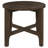 Round Solid Wood End Table, Dark Brown