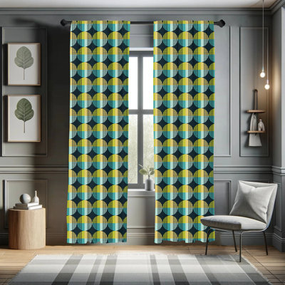 Abstract Ornate Drawings Semi-Sheer Rod Pocket Sliding Panels