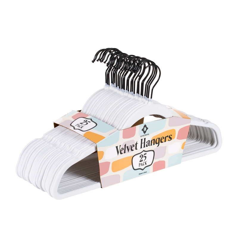 Cintre standard en plastique, Blanc / noir