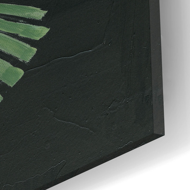 Epic Art 'Palm Botanical 3 Black'  by Julia Purinton Acrylic Glass Wall Art, 12" x 16", 16" H x 12" W x 0.13" D