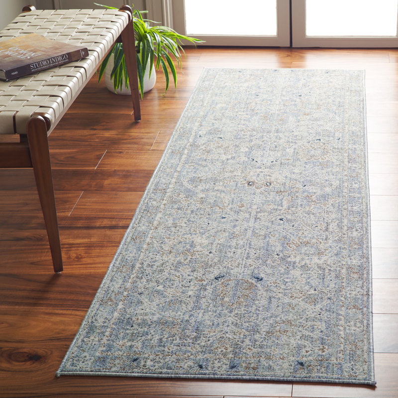 Tapis oriental à patine antique Mekenzie, Tapis de couloir 2 pi 4 po x 8 pi