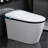 Intelligent Bidet Toilet - Auto Open/Close, Foot Sensor, Night , Multiple Washing Modes, White Luxury With Seat Warm Air Drying, Porcelain, Heated