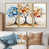 Toile avec cadre flottant or