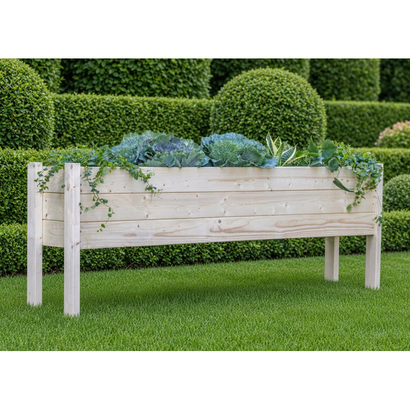 Fidelas Outdoor Elevated Planter, 60"L X 12" W X 22"H