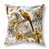 Floral, blanc et or