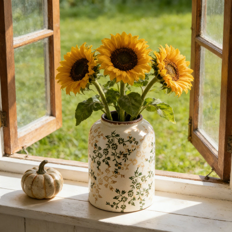 Vase de table en céramique / porcelaine 5,9 "fait à la main