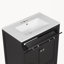 Ensemble de meuble-lavabo gris 60 po avec lavabo double en céramique, tablette réglable, portes à fermeture en douceur et tiroir rabattable 60 po-508049034