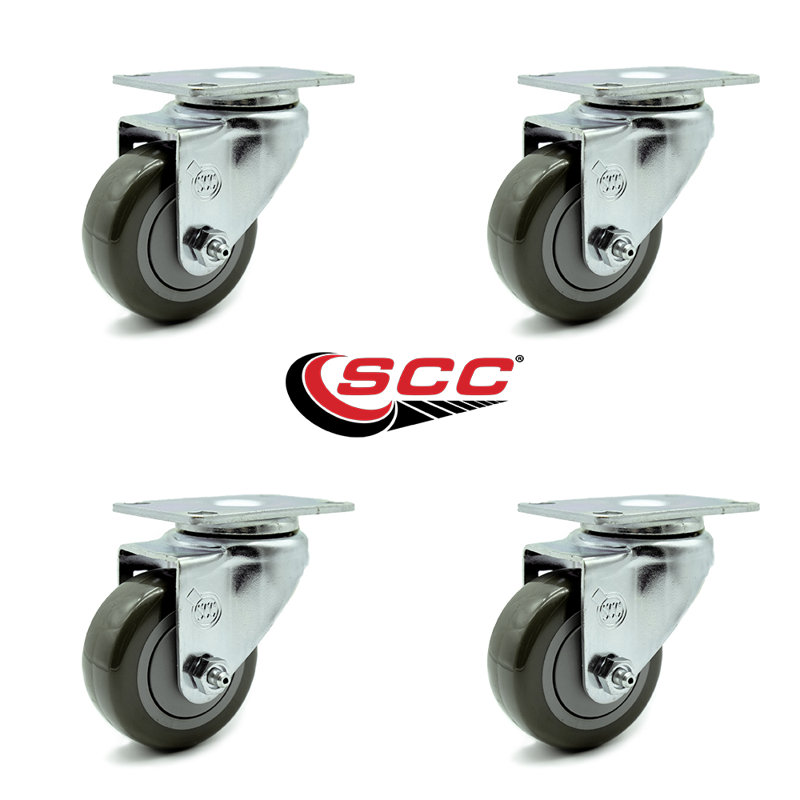 Polyurethane Caster, Gray