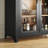 71''H Display Cabinet With 3-Color Sensor Light, 5-Tier Arch Storage Cabinet-639548702