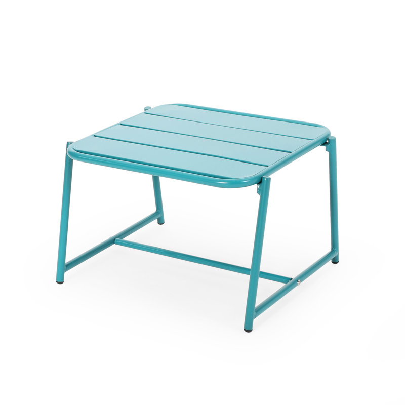 Table d'appoint Matte Teal, créant une table d'ambiance en fer pour une expérience merveilleuse