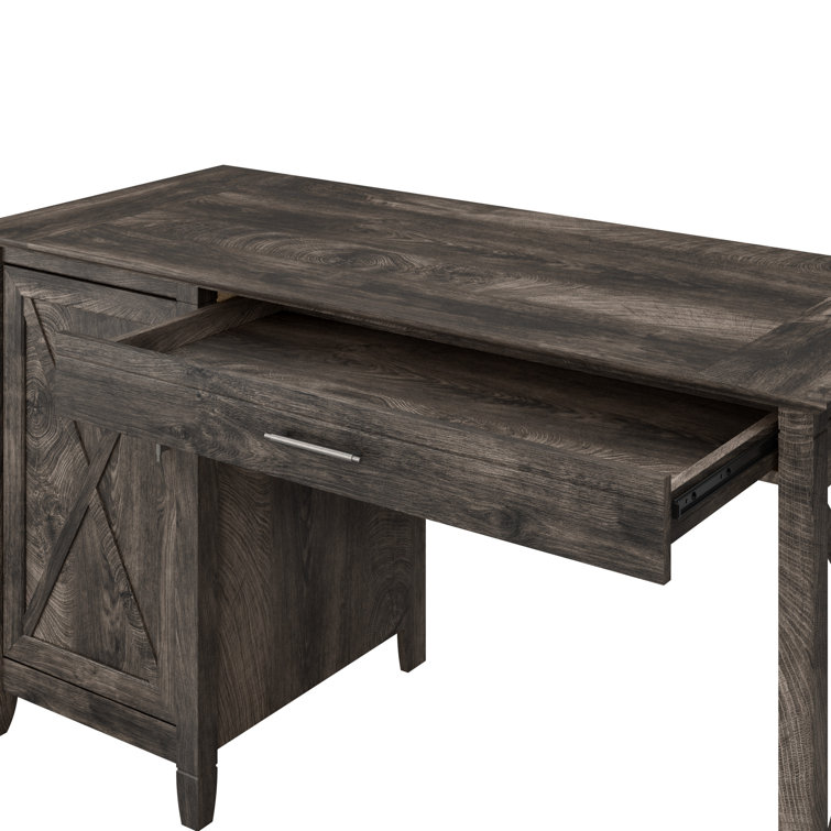 Veda 54'' Desk Sand & Stable Color: Dark Gray Hickory