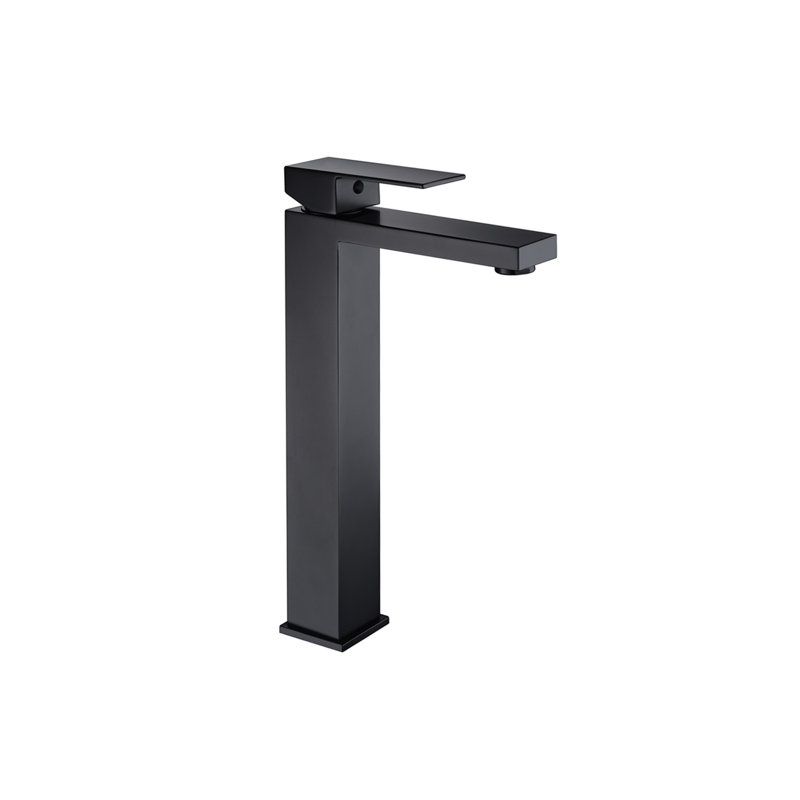 Robinet de salle de bain à poignée, Noir mat