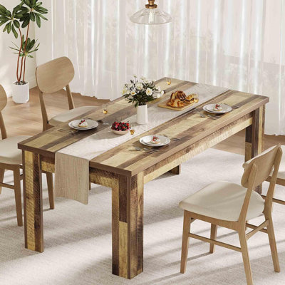 63" Large Dining Table for 4-6, Dinner Table for Kitchen
