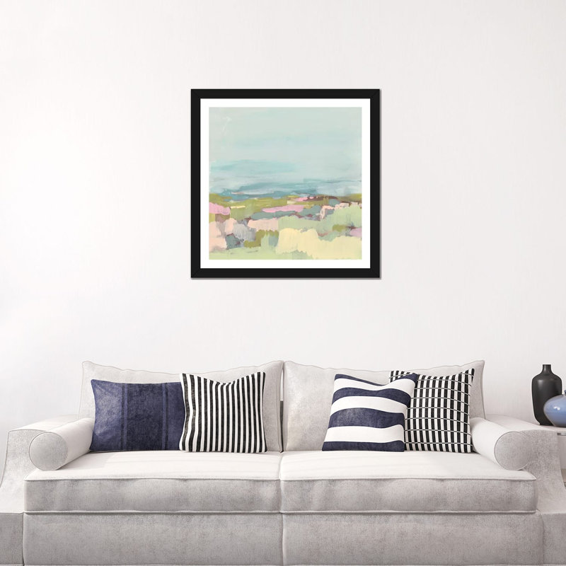 Reproduction d’art, "Sweet Scape I" par Jennifer Goldberger, Papier encadré noir, H 24 po x l 24 po x p 1 po