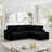 Black Corduroy Sectional Sofa-1041547264