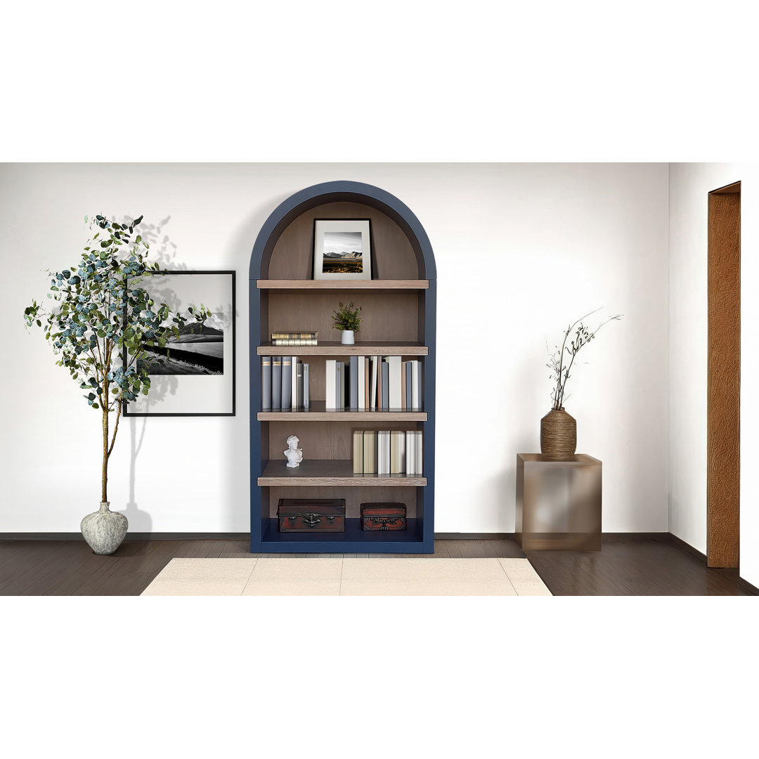 Fason Arched Wooden Bookcase Hokku Designs 