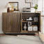 Buffet sculpté à 4 portes avec rangement réglable - Pièce décorative multifonctionnelle