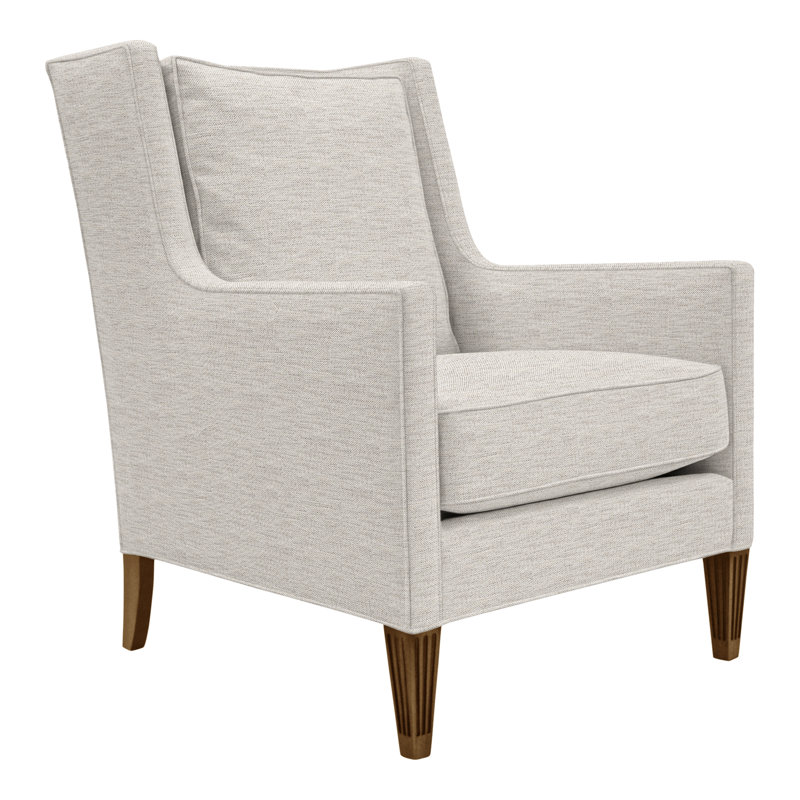 Alec Wingback Chair, No, Impala Linen, Casa Blanca